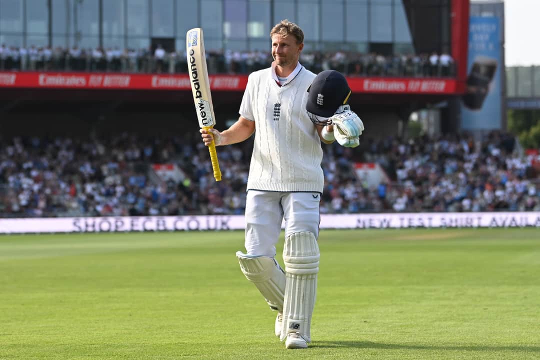 Joe Root scored his 38th Test ton , his second in Manchester